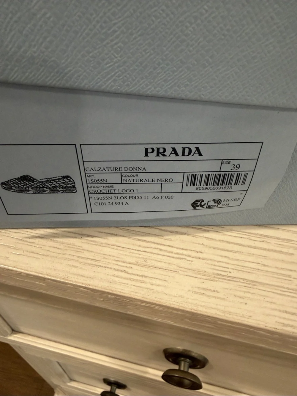 Prada woven espadrille